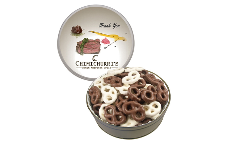 The Royal Tin - Chocolate Covered Mini Pretzels The Royal Tin - Chocolate Covered Mini Pretzels